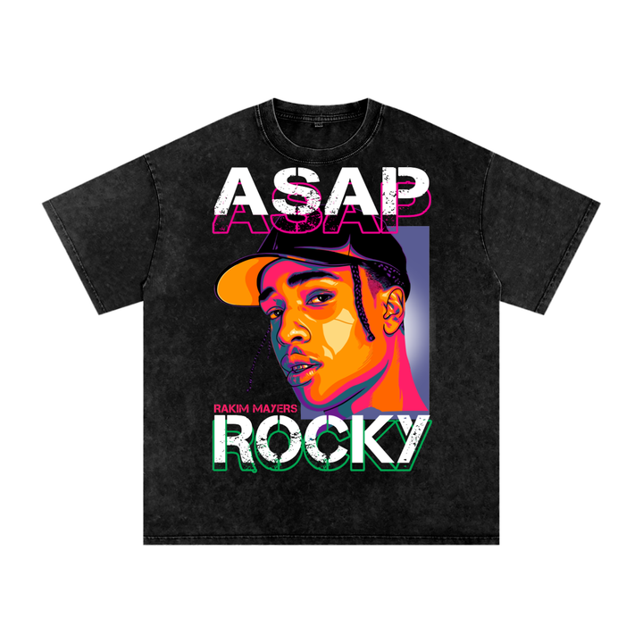 Asap Rocky Acid Wash Oversize T-Shirt