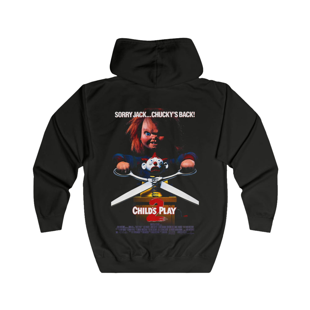 Chucky Horror Hoodie, Unisex Zip Hoodie