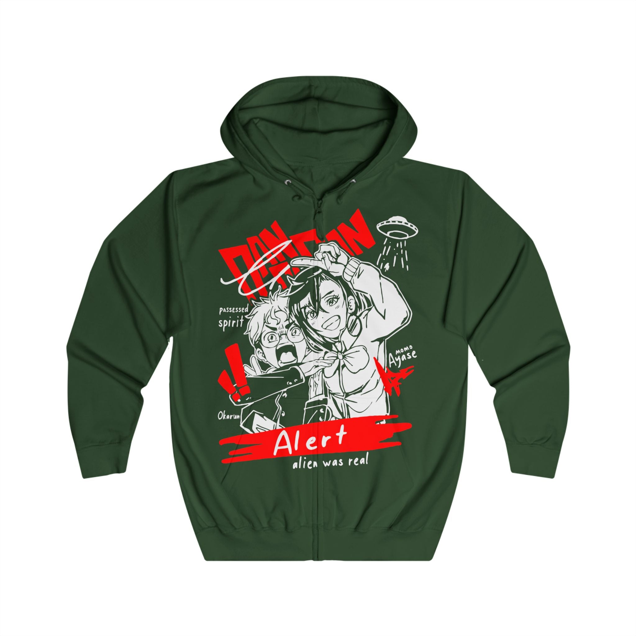 Okarun and Momo Dandadan Full Zip Hoodie