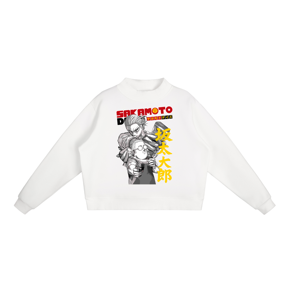 Sakamoto Days Essential Fleece Mid-Neck Crew Sweatshirt