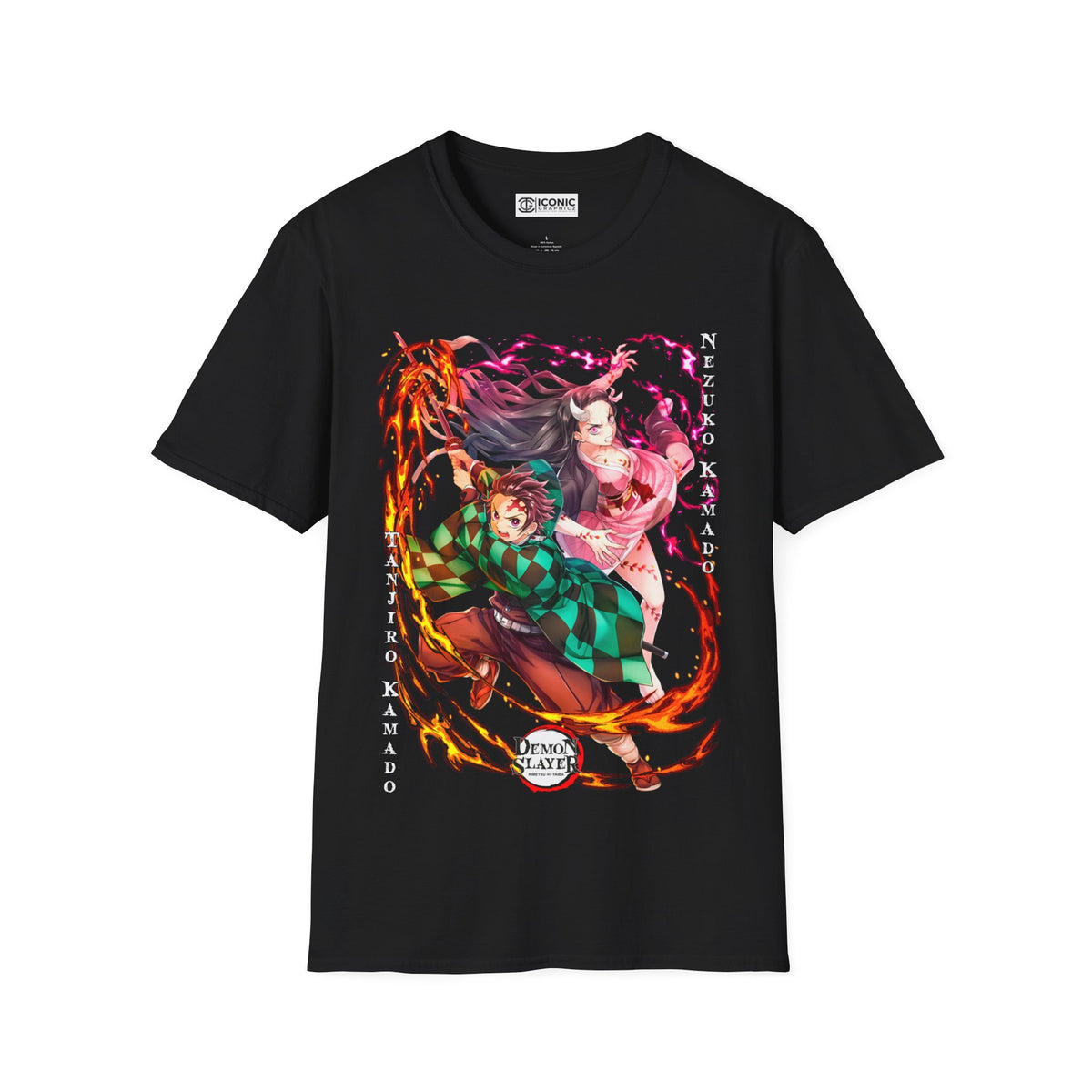 Tanjiro and Nezuko Unisex Softstyle T-Shirt - IGZ Clothing 