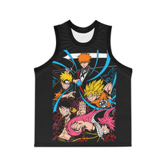 Anime Heros Unisex Basketball Jersey (AOP) - IGZ Clothing 