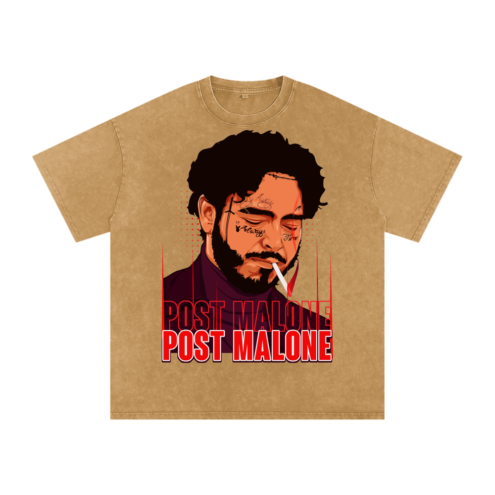 Post Malone Acid Wash Oversize T-Shirt