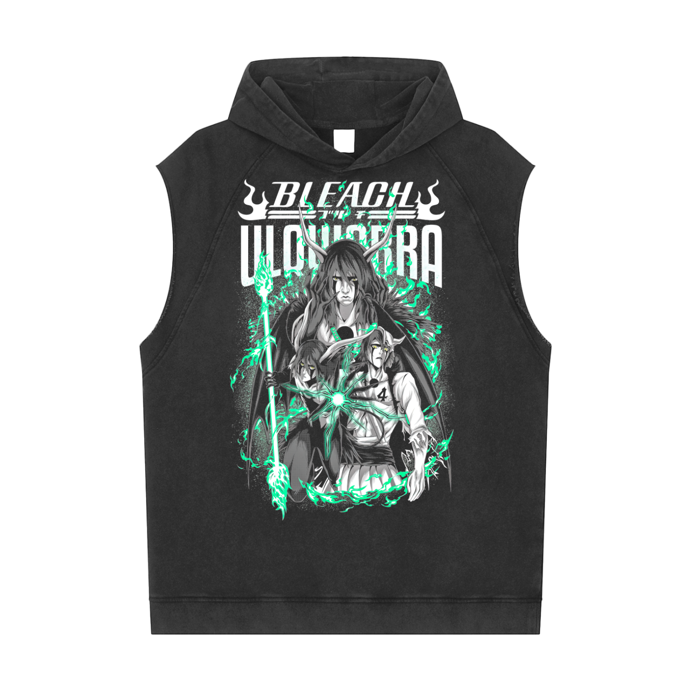 Ulqiorra Bleach Snow Washed Sleeveless Hoodie