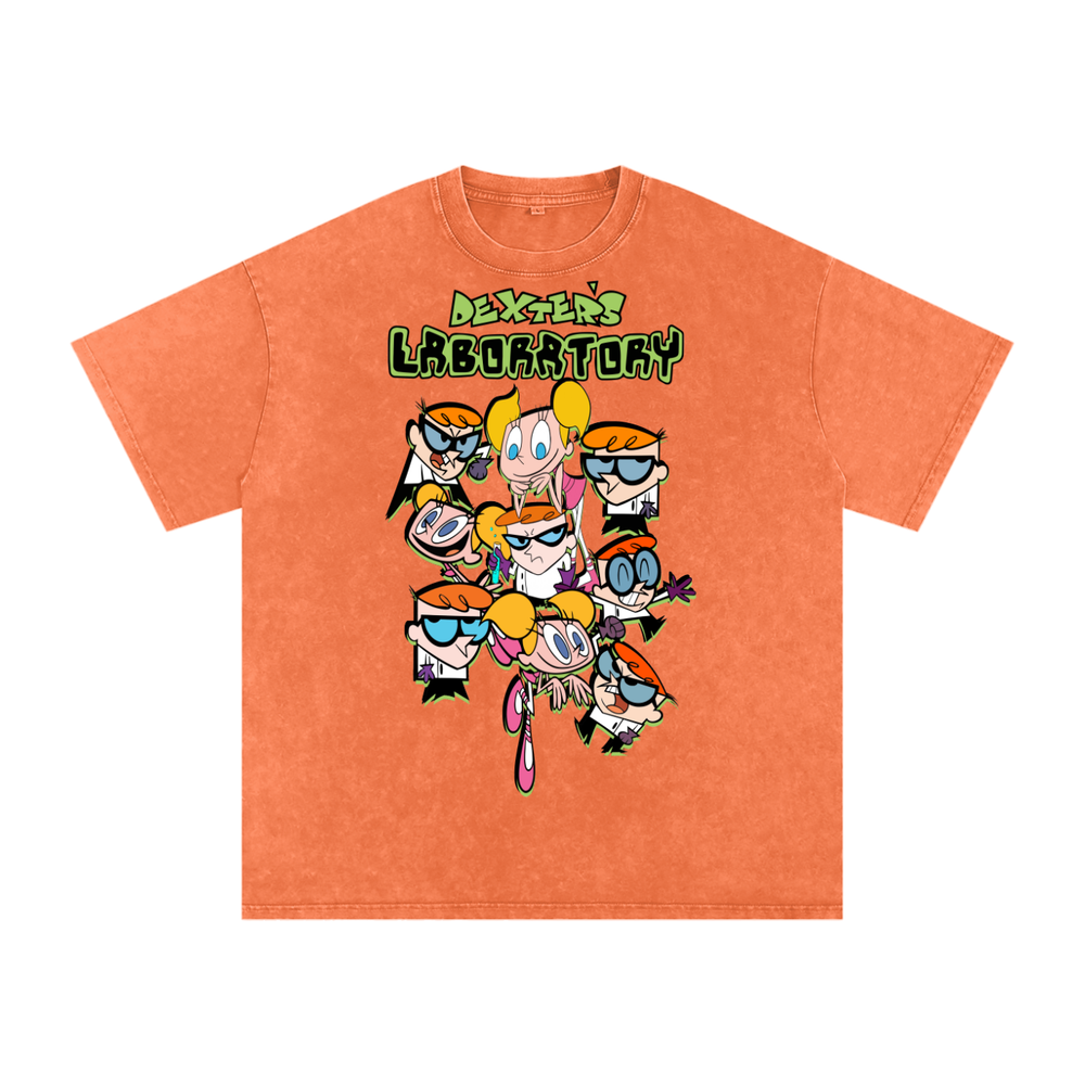 Dexters Laboratory Acid Wash Oversize T-Shirt