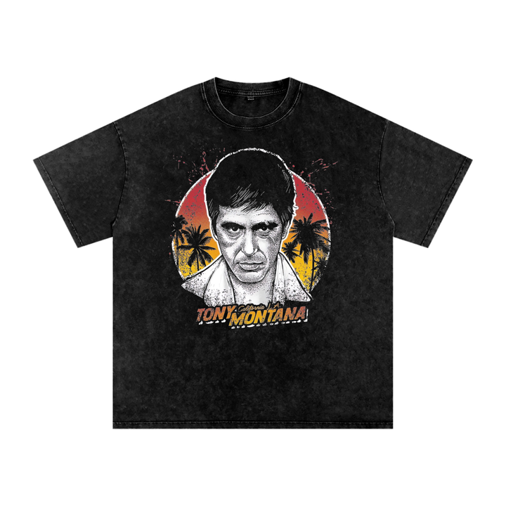 Scarface Acid Wash Oversize T-Shirt