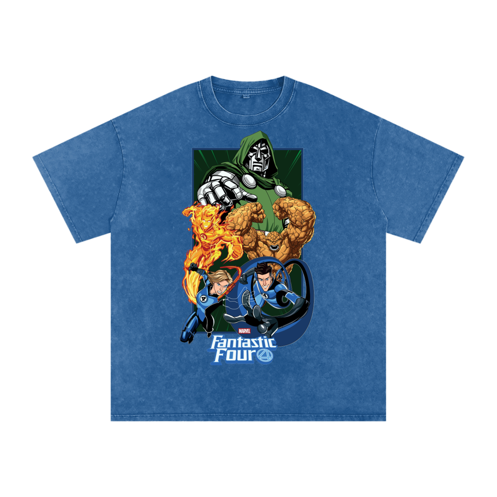 Fantastic Four Acid Wash Oversize T-Shirt