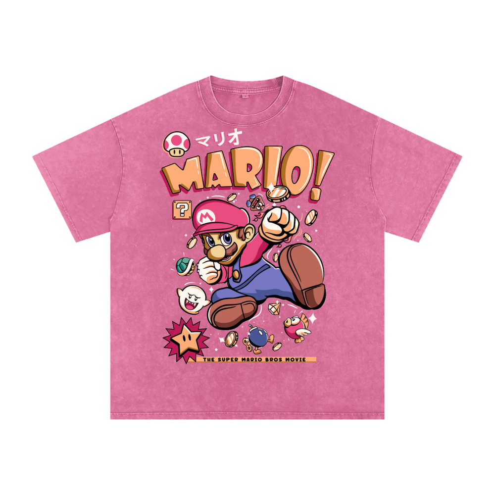 Mario Acid Wash Oversize T-Shirt