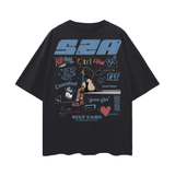 SZA Oversize Deep Drop Shoulder Tee