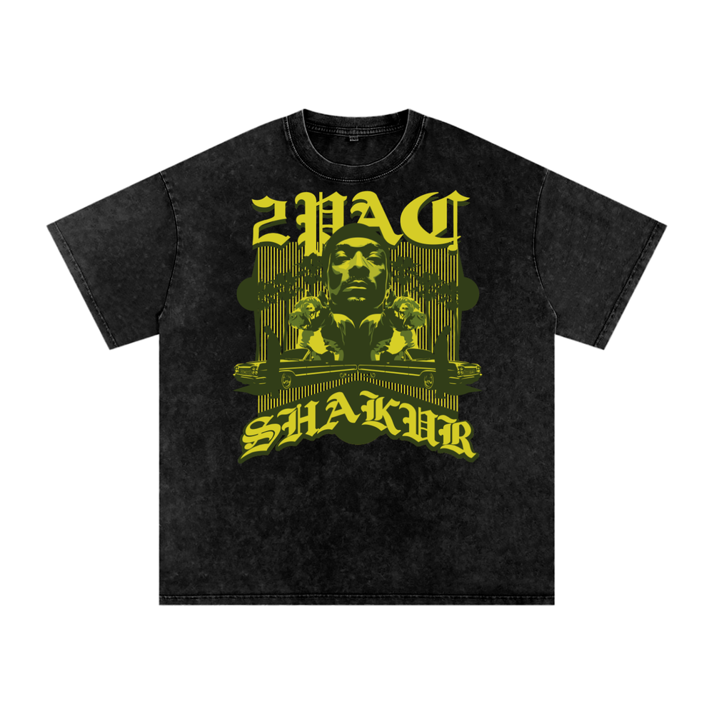Tupac Shakur Acid Wash Oversize T-Shirt