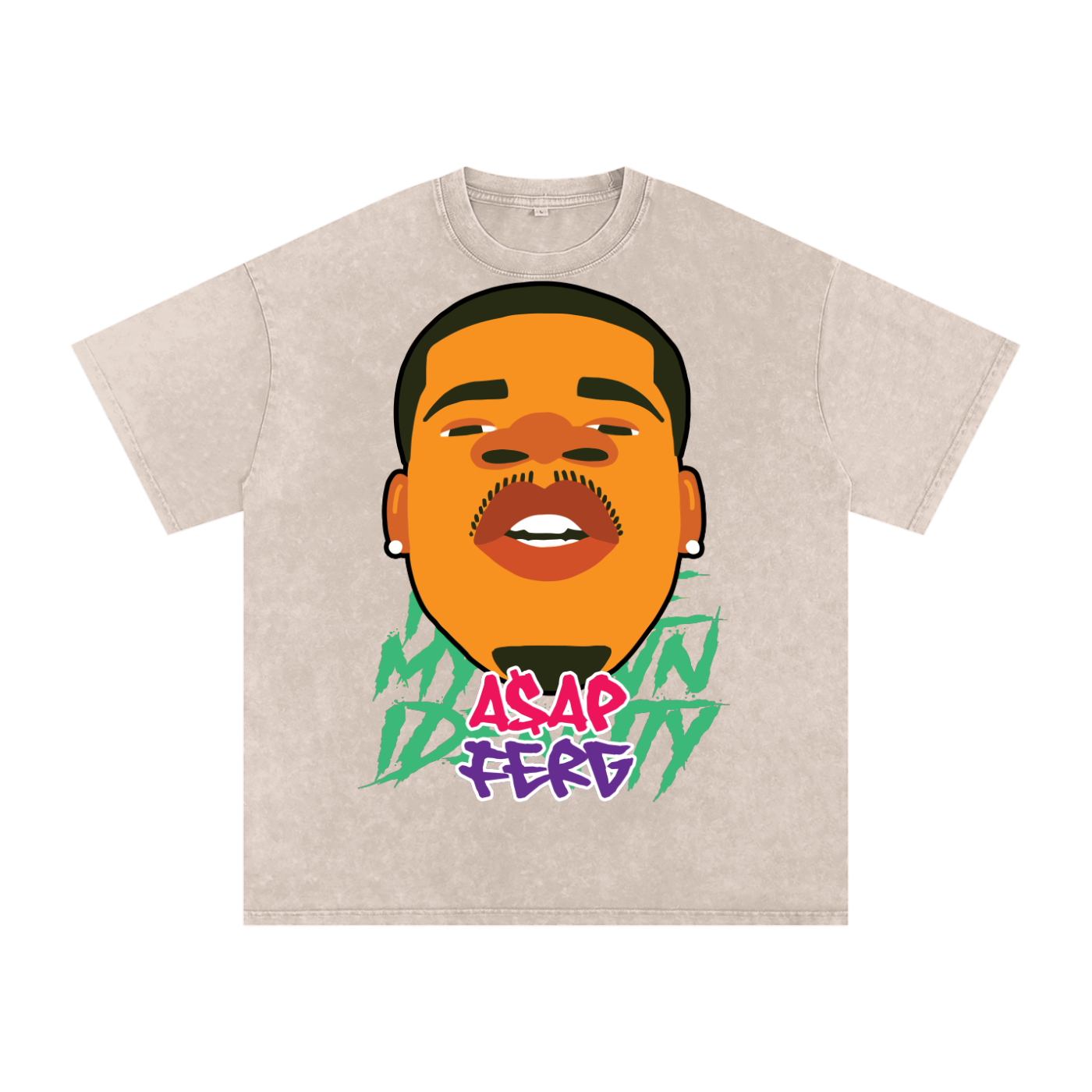 Asap Ferg Acid Wash Oversize T-Shirt