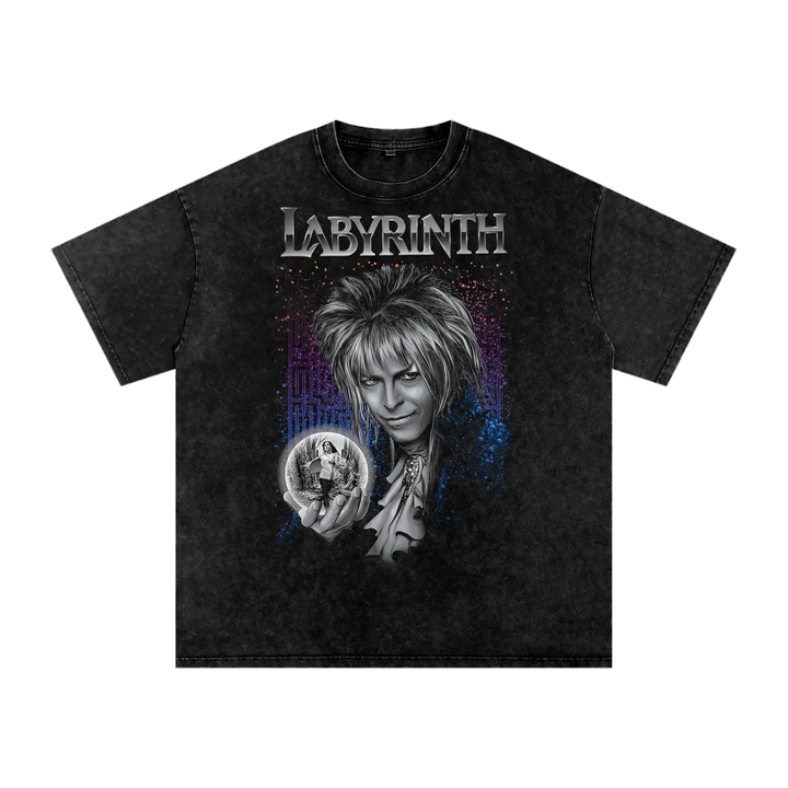 Labyrinth Acid Wash Oversize T-Shirt