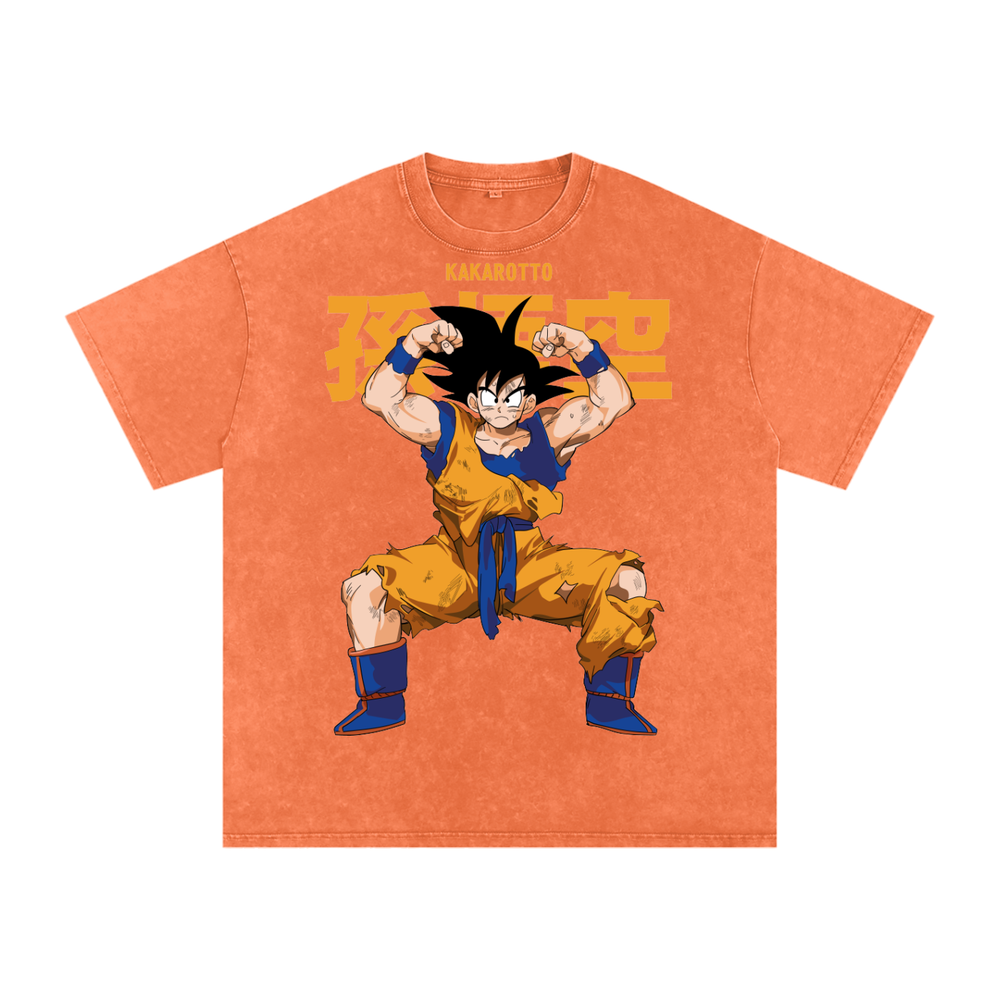 Goku Dragon ball Acid Wash Oversize T-Shirt