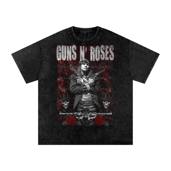 Guns N Roses Acid Wash Oversize T-Shirt