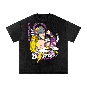 ANGEWOMON Digimon Acid Wash Oversize T-Shirt ODMPOD