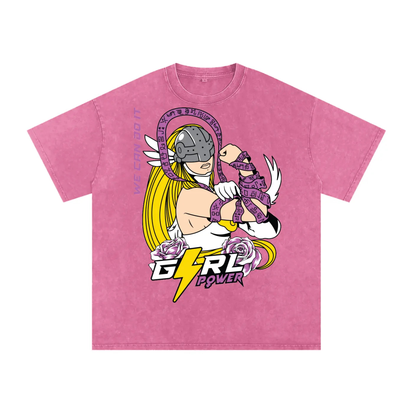 ANGEWOMON Digimon Acid Wash Oversize T-Shirt ODMPOD