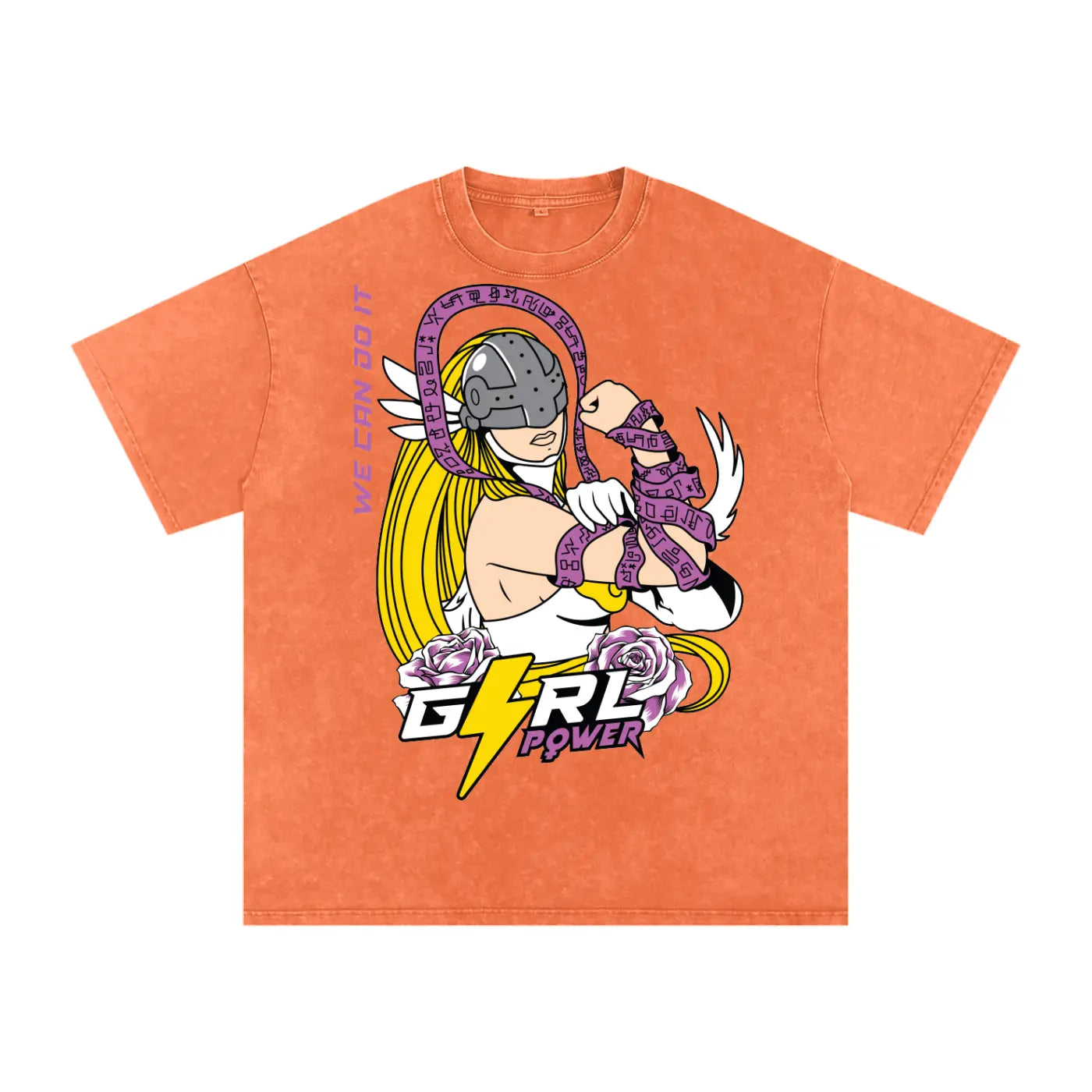 ANGEWOMON Digimon Acid Wash Oversize T-Shirt ODMPOD