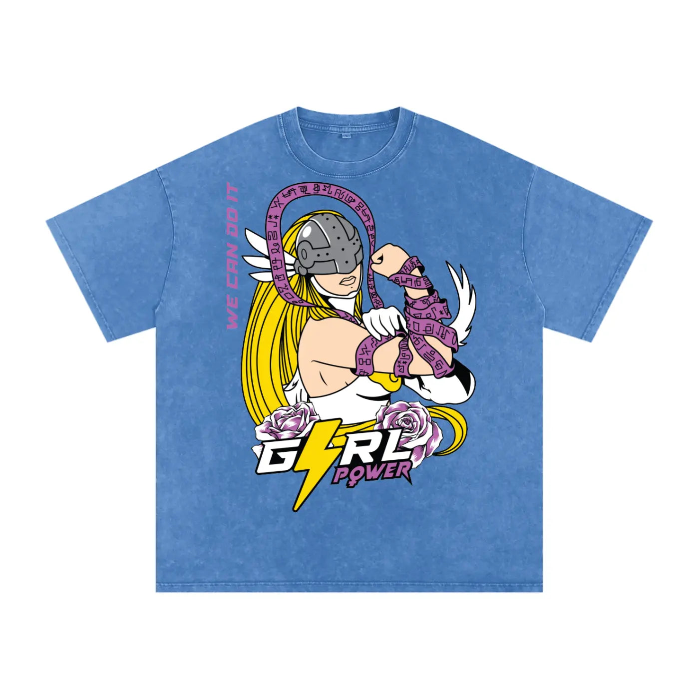 ANGEWOMON Digimon Acid Wash Oversize T-Shirt ODMPOD