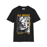 All Might My hero academia T-Shirt - IGZ Clothing  - All Might Unisex Softstyle T-Shirt Best Price 26 at IGZ Clothing 