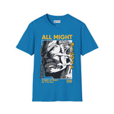 All Might My hero academia T-Shirt - IGZ Clothing  - All Might Unisex Softstyle T-Shirt Best Price 26 at IGZ Clothing 