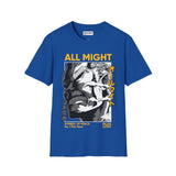 All Might My hero academia T-Shirt - IGZ Clothing  - All Might Unisex Softstyle T-Shirt Best Price 26 at IGZ Clothing 