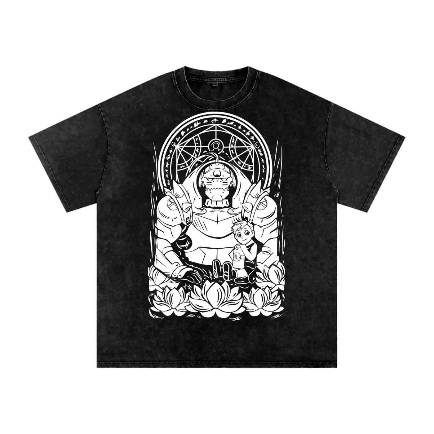 Alphonse Fullmetal Alchemist Acid Wash Oversize T-Shirt ODMPOD