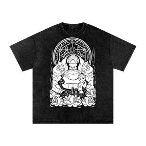 Alphonse Fullmetal Alchemist Acid Wash Oversize T-Shirt ODMPOD