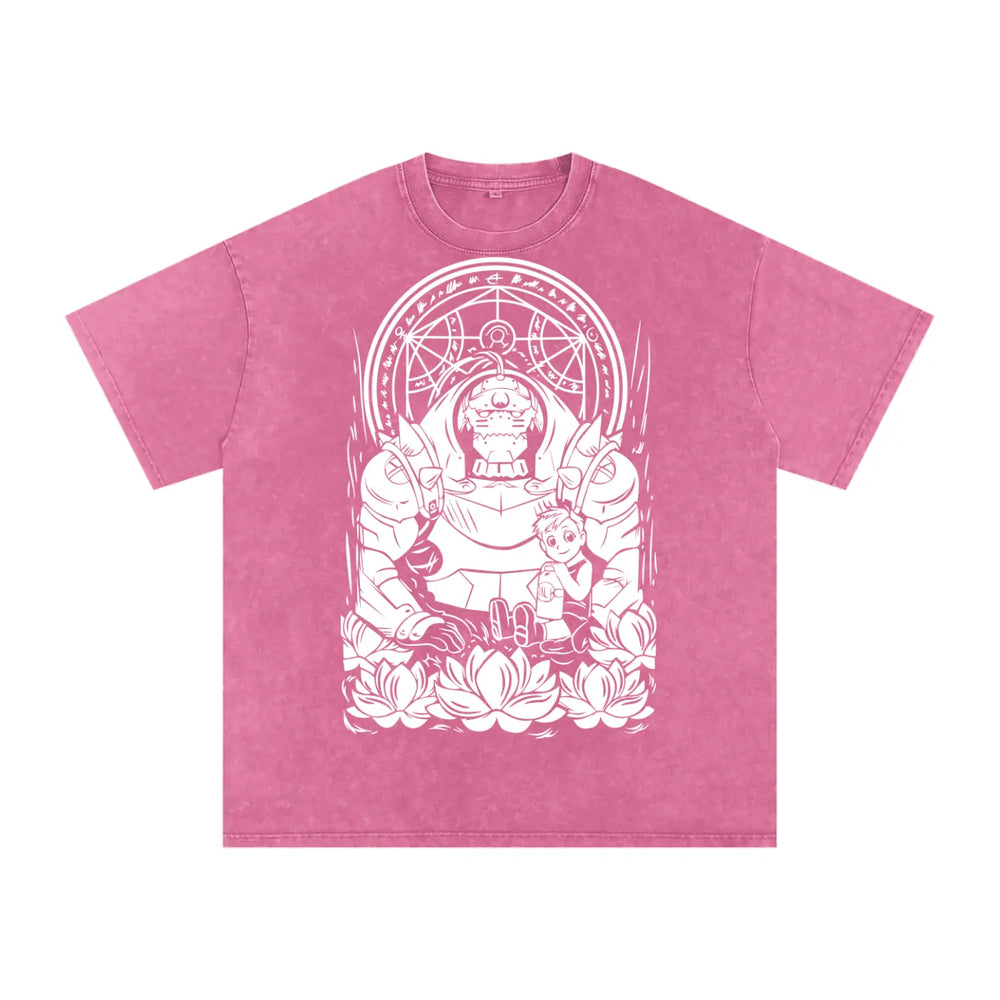 Alphonse Fullmetal Alchemist Acid Wash Oversize T-Shirt ODMPOD