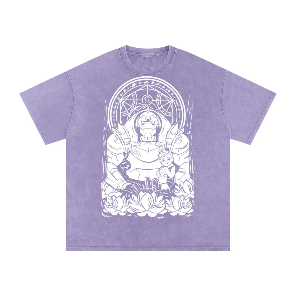 Alphonse Fullmetal Alchemist Acid Wash Oversize T-Shirt ODMPOD