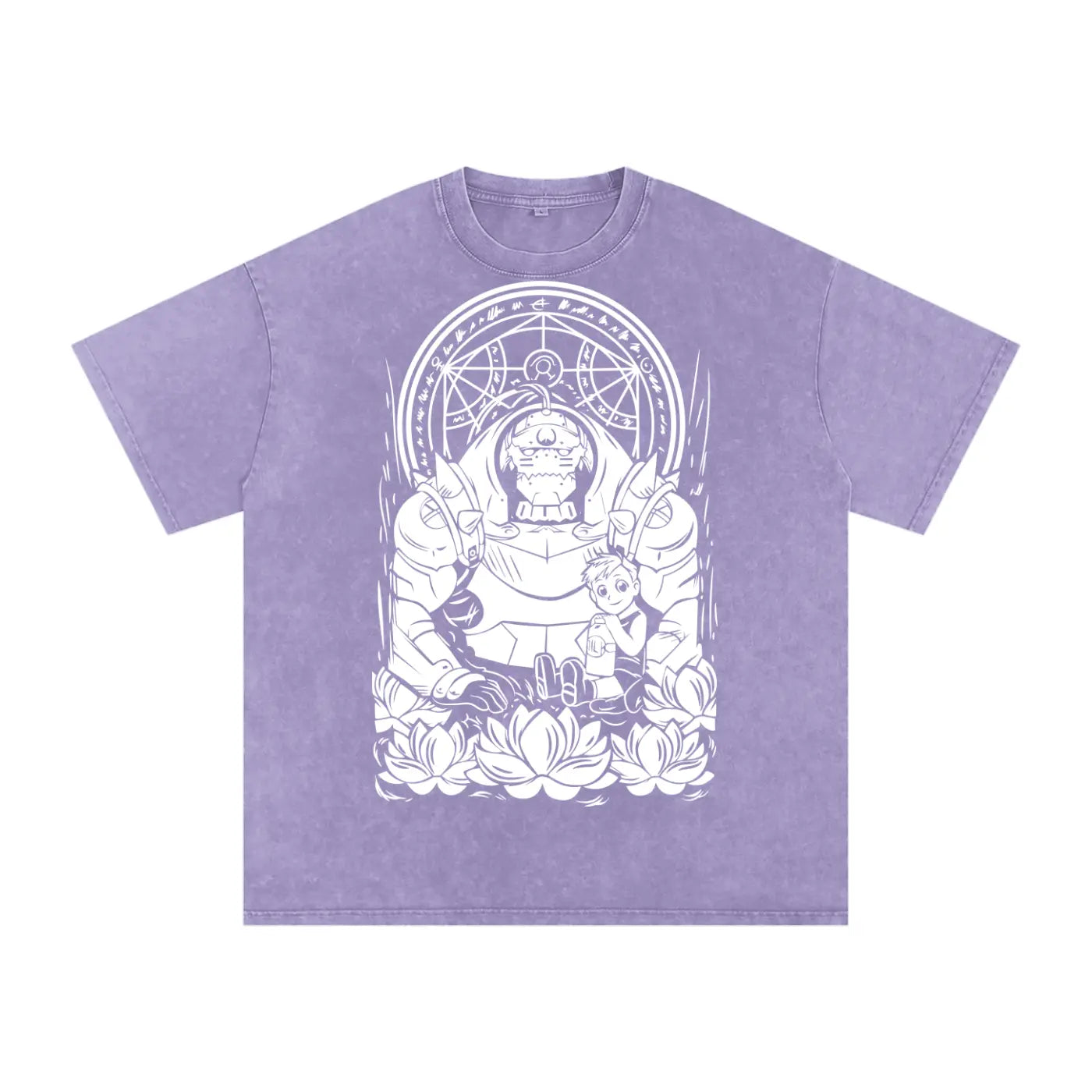 Alphonse Fullmetal Alchemist Acid Wash Oversize T-Shirt ODMPOD
