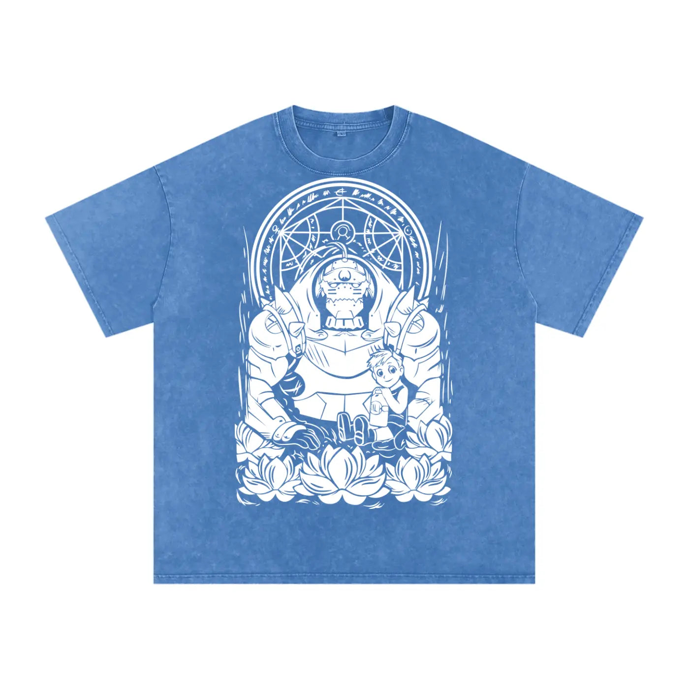 Alphonse Fullmetal Alchemist Acid Wash Oversize T-Shirt ODMPOD