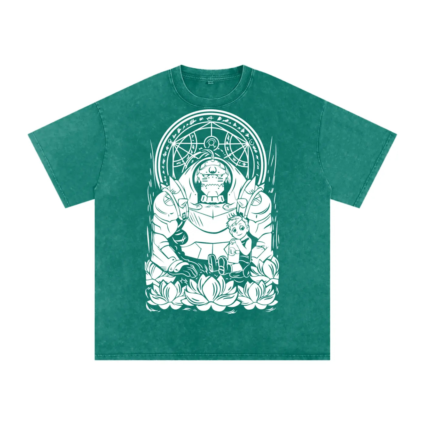 Alphonse Fullmetal Alchemist Acid Wash Oversize T-Shirt ODMPOD
