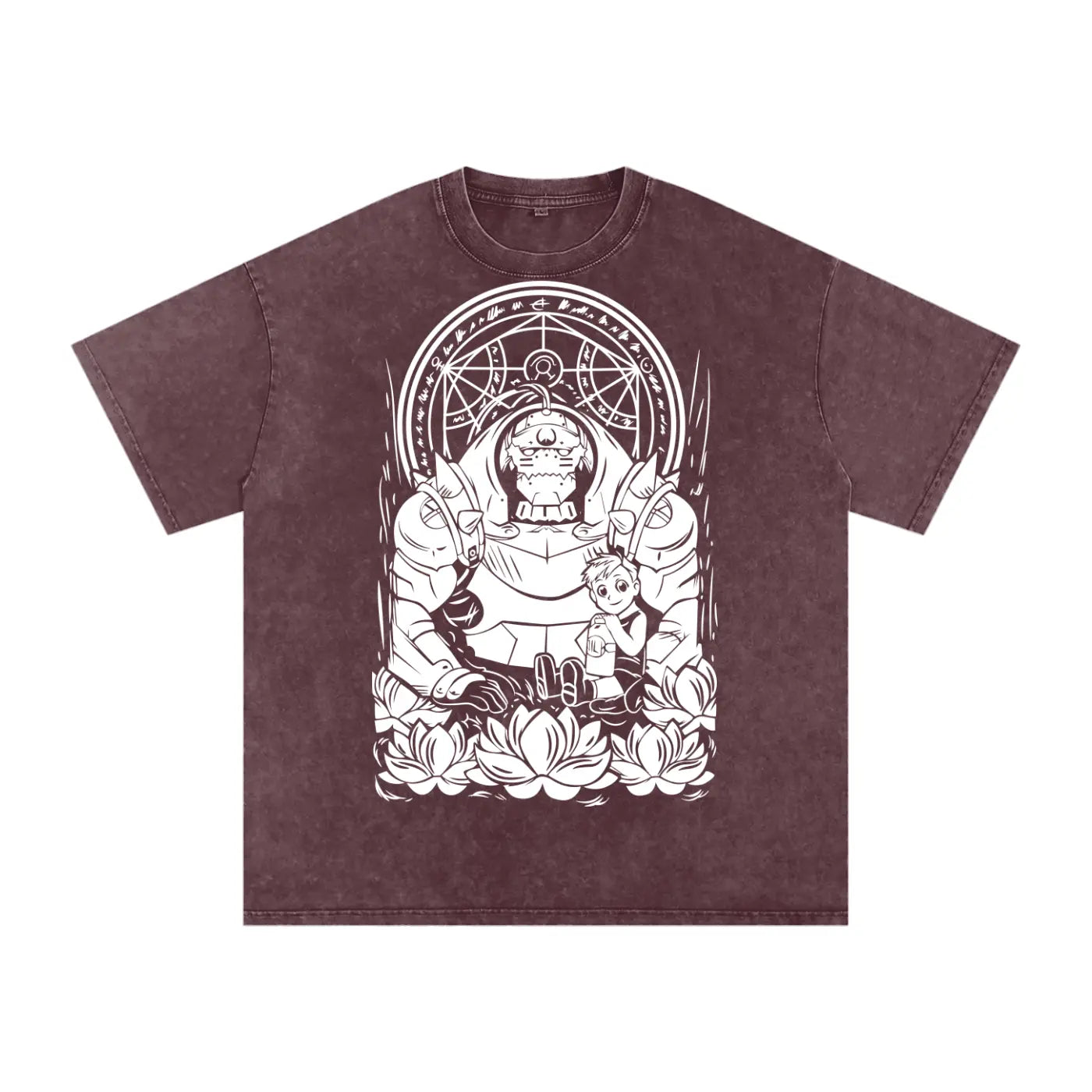 Alphonse Fullmetal Alchemist Acid Wash Oversize T-Shirt ODMPOD