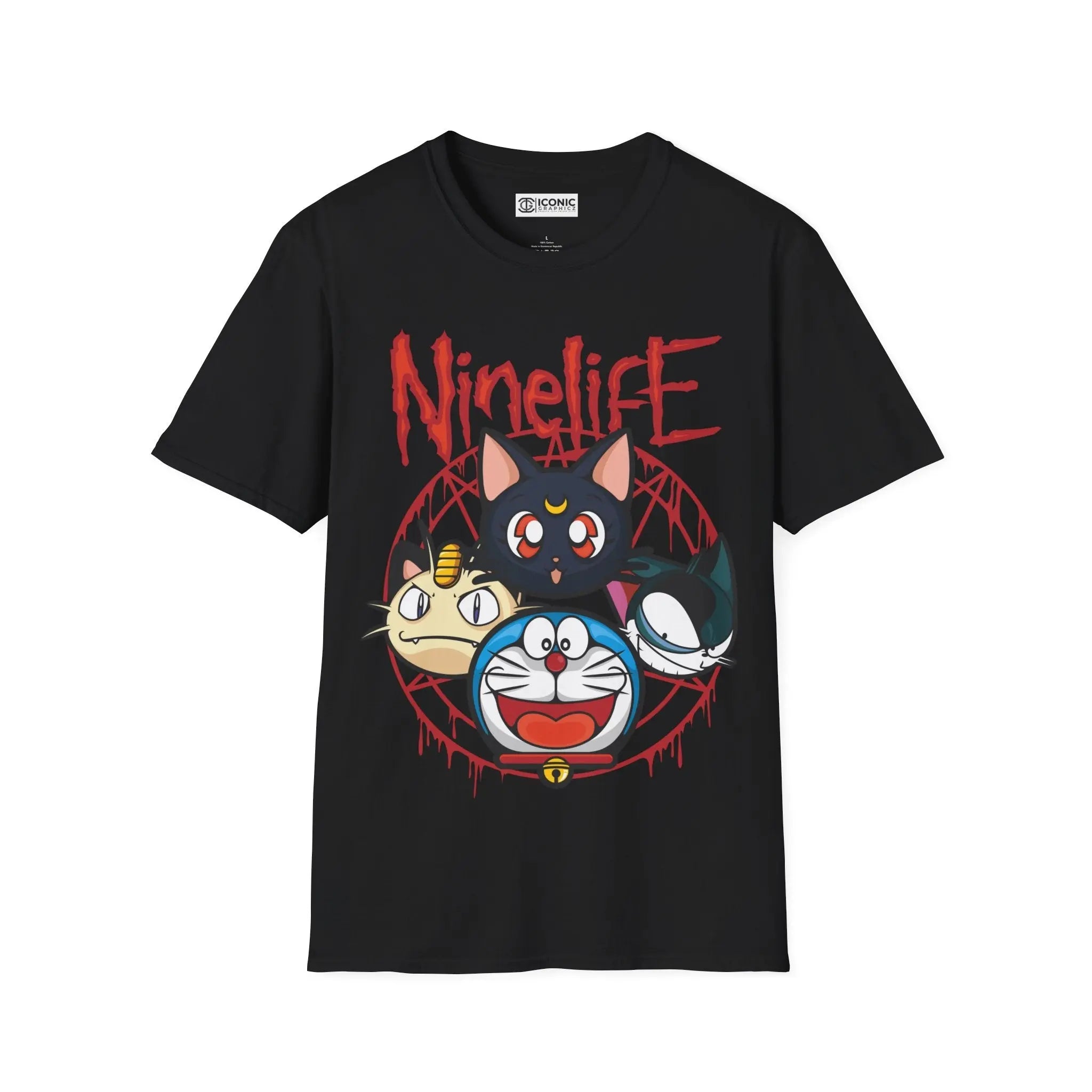 Anime Cats T-Shirt Printify