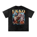 Arcane Ekko Acid Wash Oversize T-Shirt ODMPOD