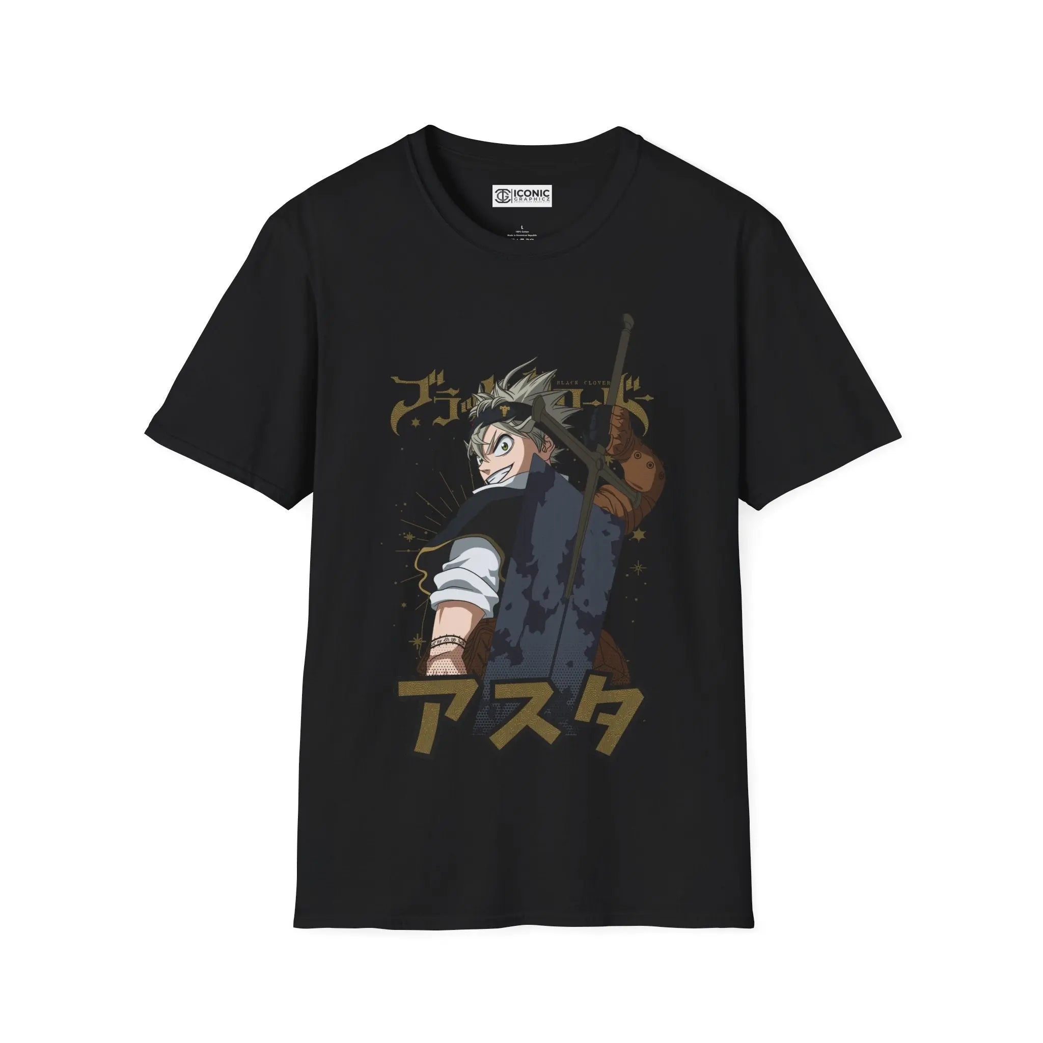 Asta Black Clover T-Shirt Printify
