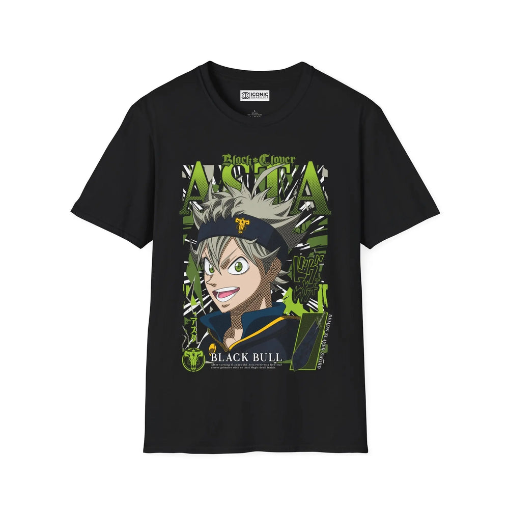 Asta Black Clover T-Shirt Printify
