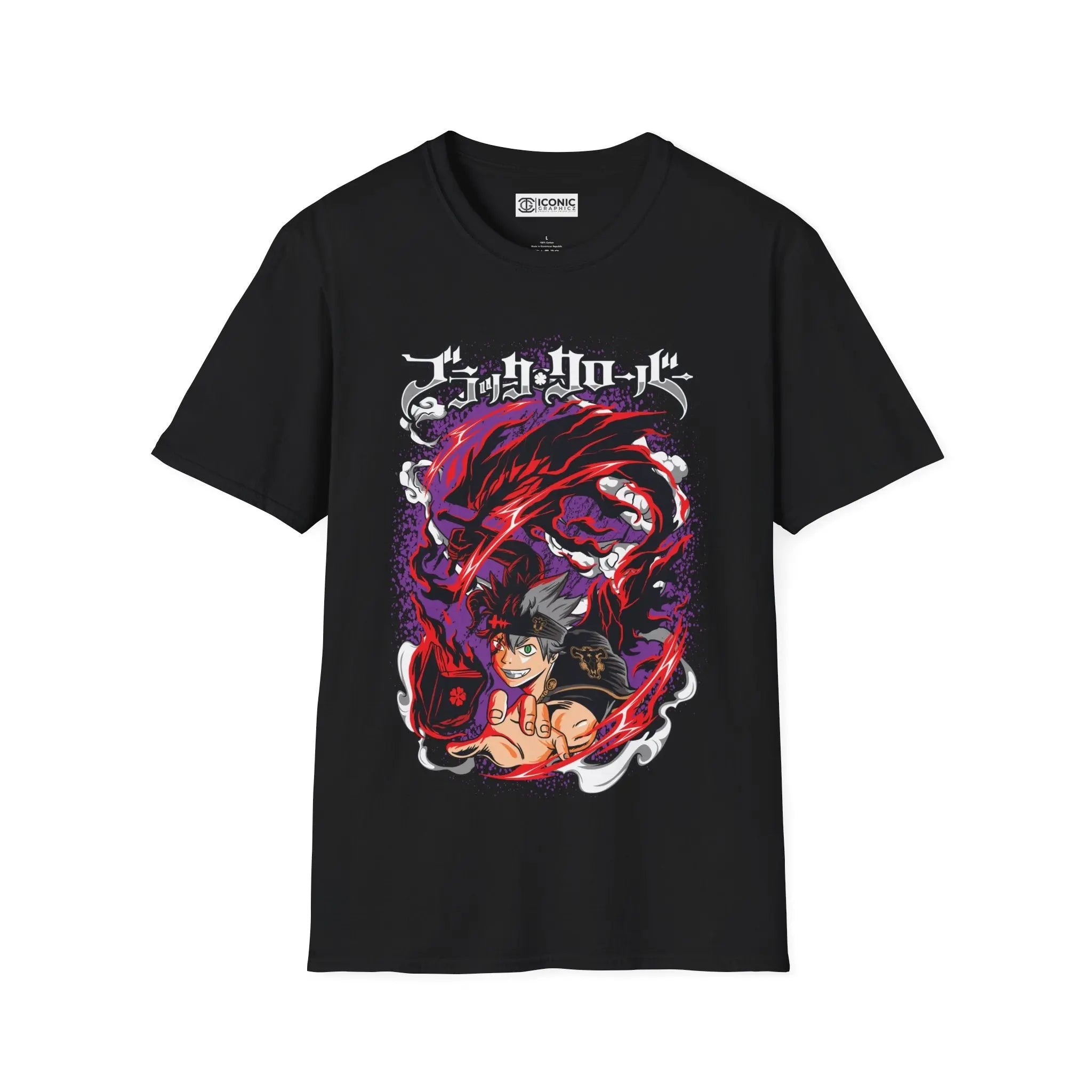 Asta Black Clover T-Shirt Printify