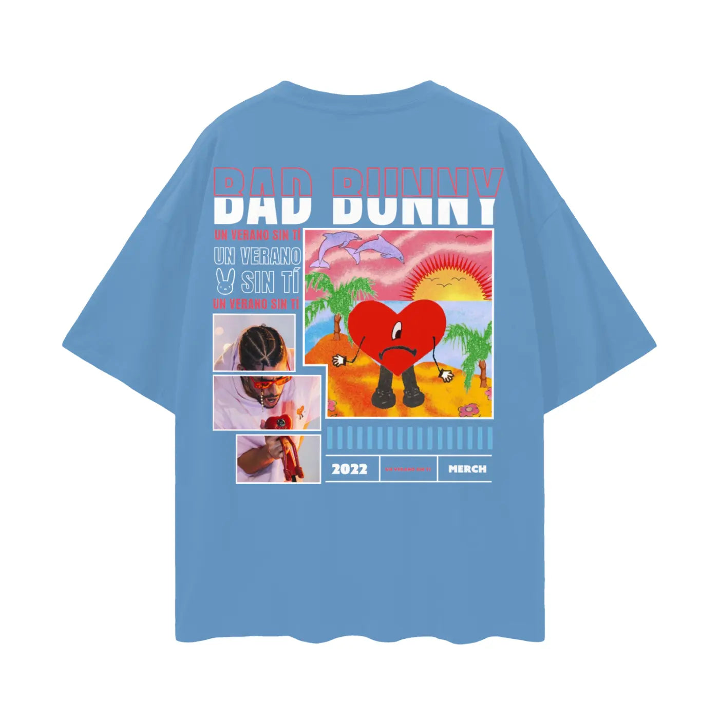 BAD BUNNY Oversize Deep Drop Shoulder Tee ODMPOD