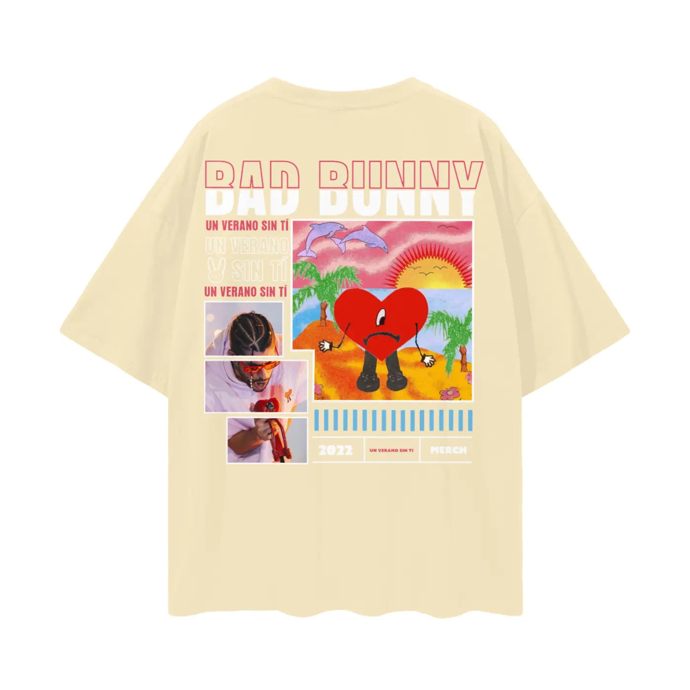BAD BUNNY Oversize Deep Drop Shoulder Tee ODMPOD