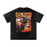 BAKUGOU My hero academia Acid Wash Oversize T-Shirt ODMPOD