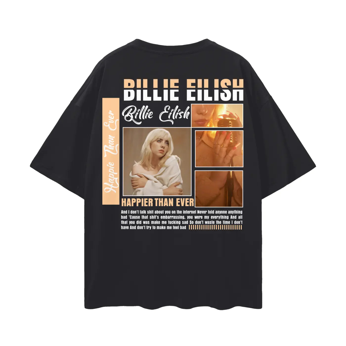 BILLIE EILISH Oversize Deep Drop Shoulder Tee ODMPOD