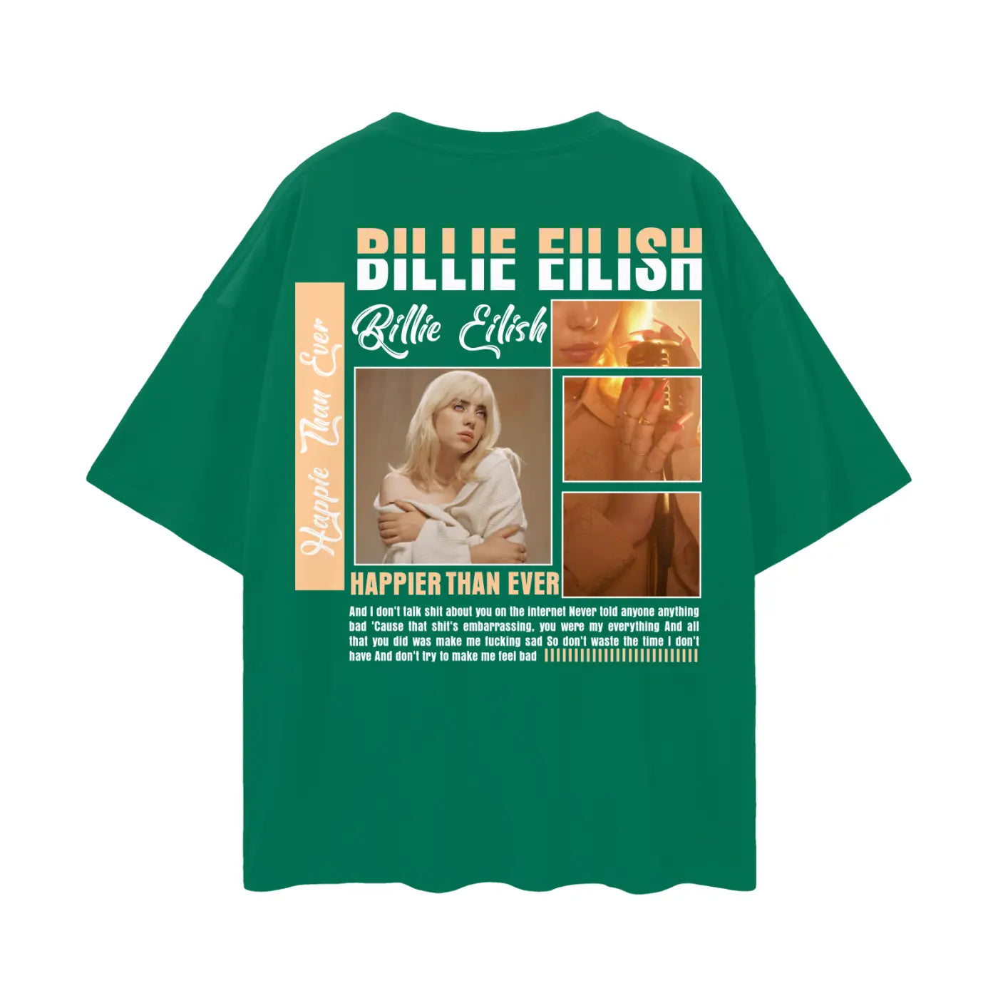 BILLIE EILISH Oversize Deep Drop Shoulder Tee ODMPOD