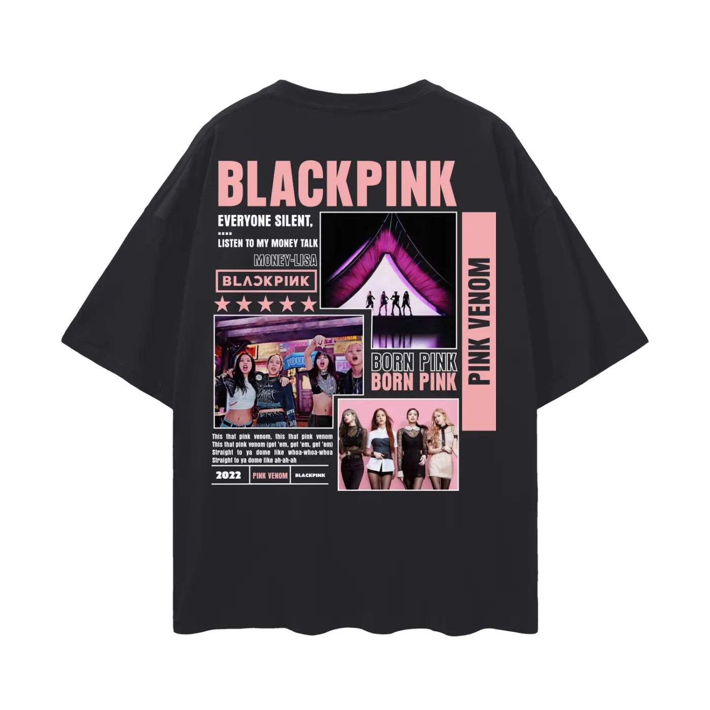 BLACKPINCK Oversize Deep Drop Shoulder Tee ODMPOD