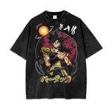 Bardock Dragonball Oversize Snow Washed T-Shirt ODMPOD