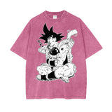Bardock Dragonball Oversize Snow Washed T-Shirt ODMPOD