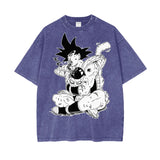 Bardock Dragonball Oversize Snow Washed T-Shirt ODMPOD