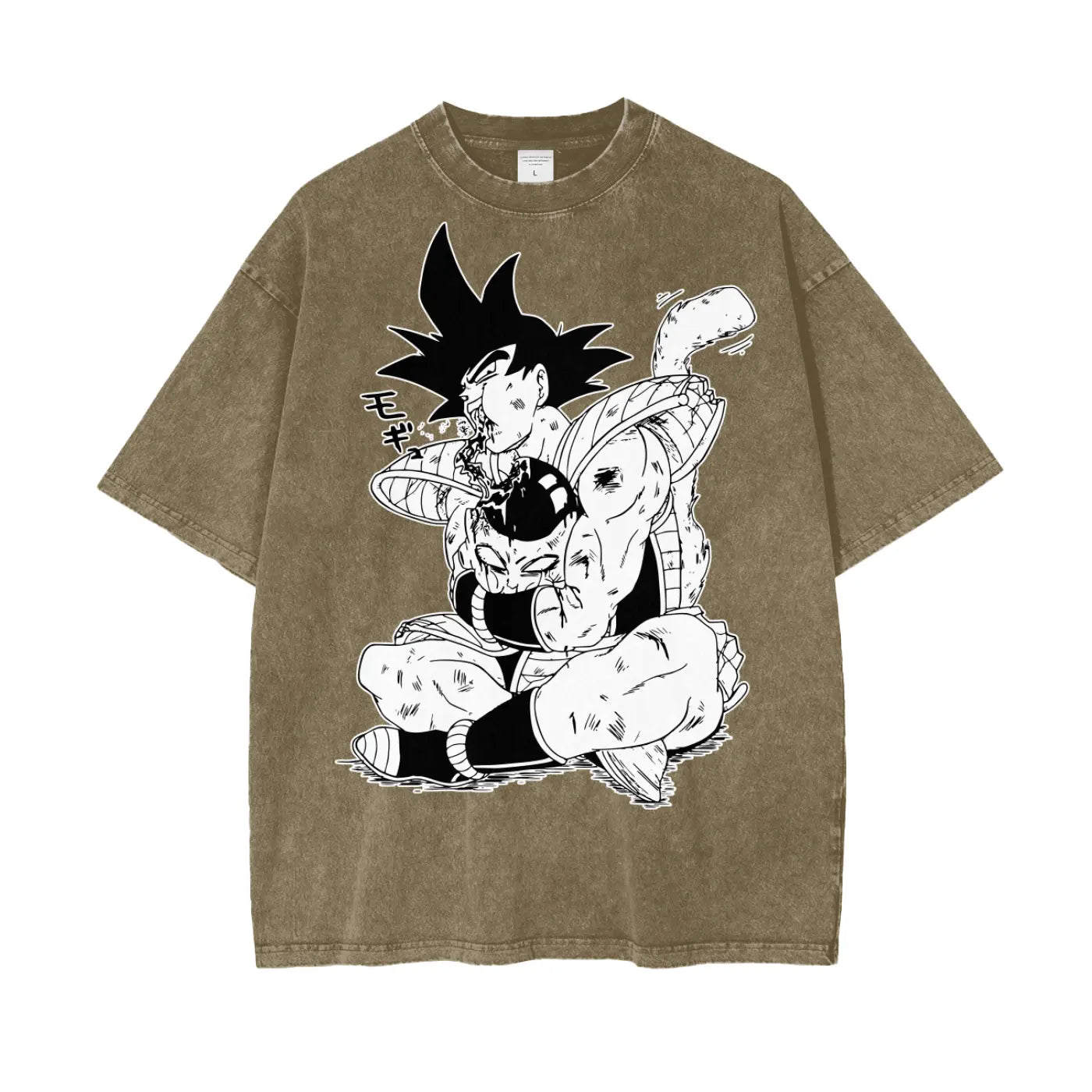 Bardock Dragonball Oversize Snow Washed T-Shirt ODMPOD