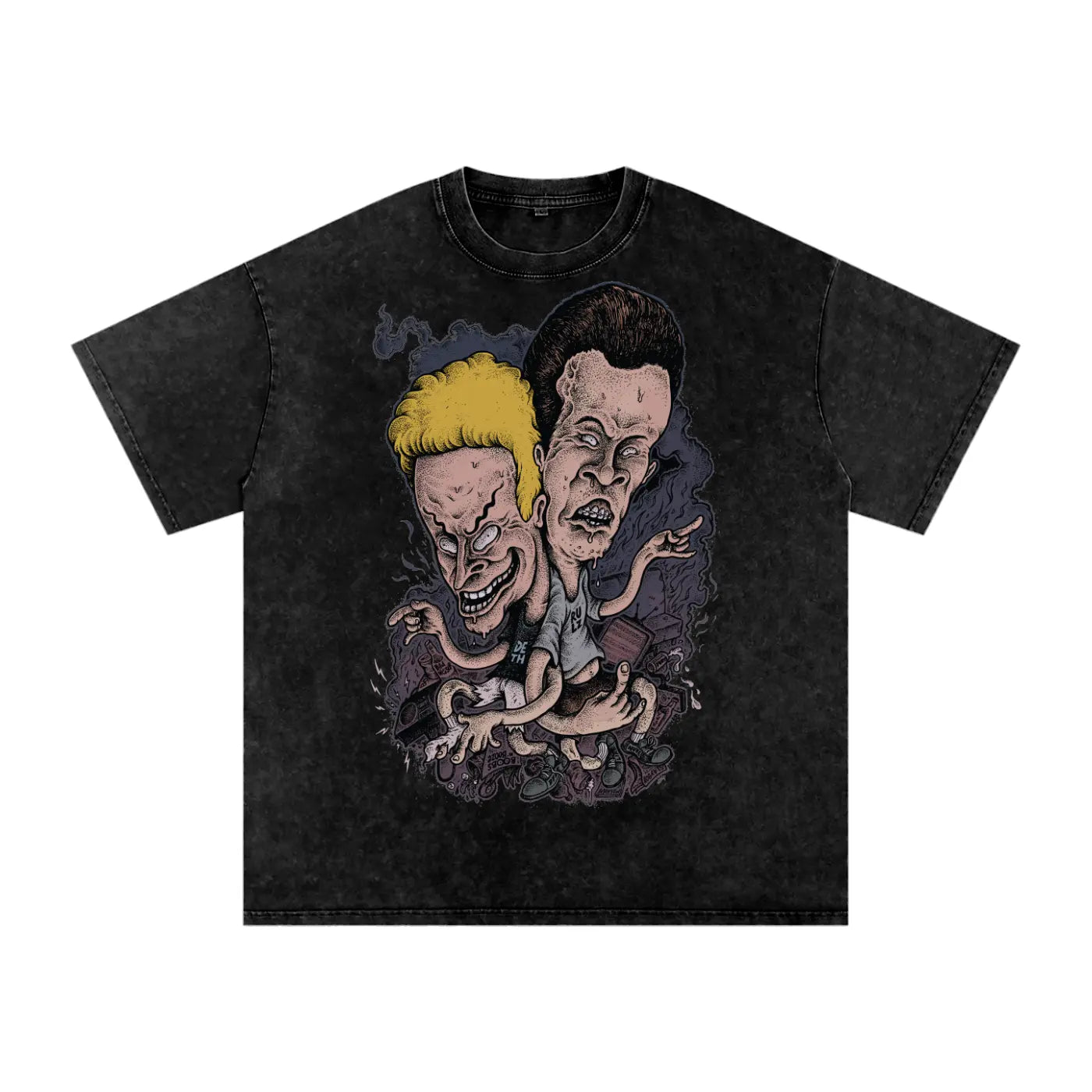 Beavis and Butthead Acid Wash Oversize T-Shirt - 250 GSM ODMPOD