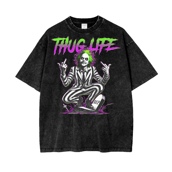 Beetlejuice Oversize Snow Washed T-Shirt ODMPOD
